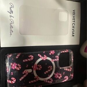 Velvet Caviar Festive Candy Cane Phone Case